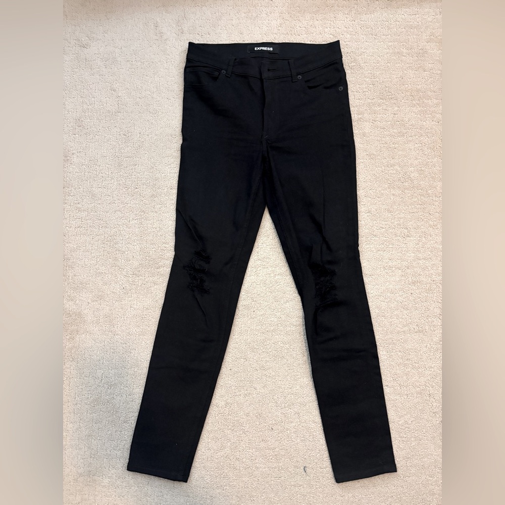 Express Jet Black Denim Pants - Size 6R